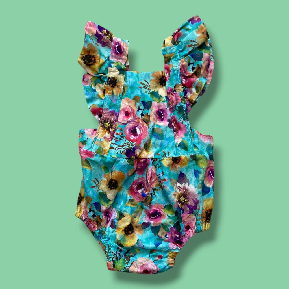 Small Shop Floral Romper 0-12m