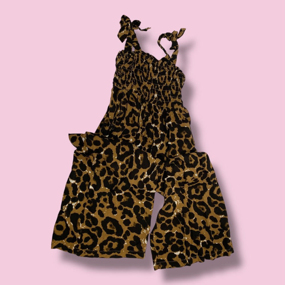 leopard romper 8y