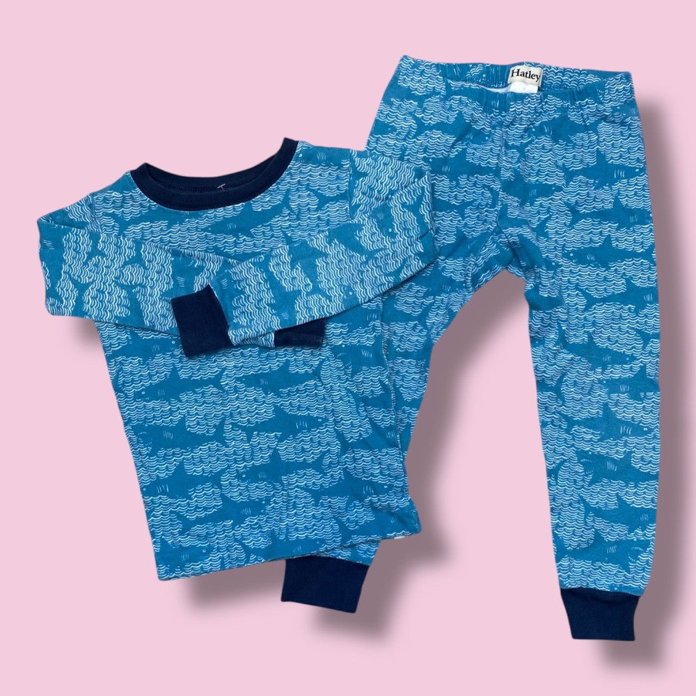 hatley blue pjs 4t