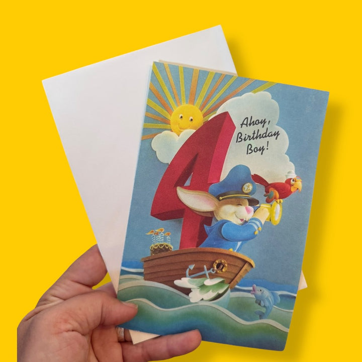 Vintage Card - Ahoy 4 Years