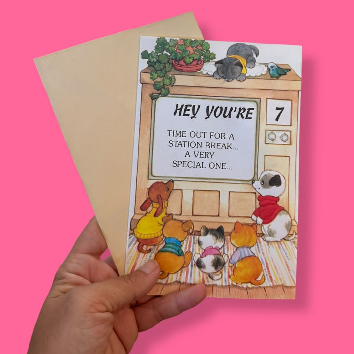 Vintage Card - Animal TV (7 years)
