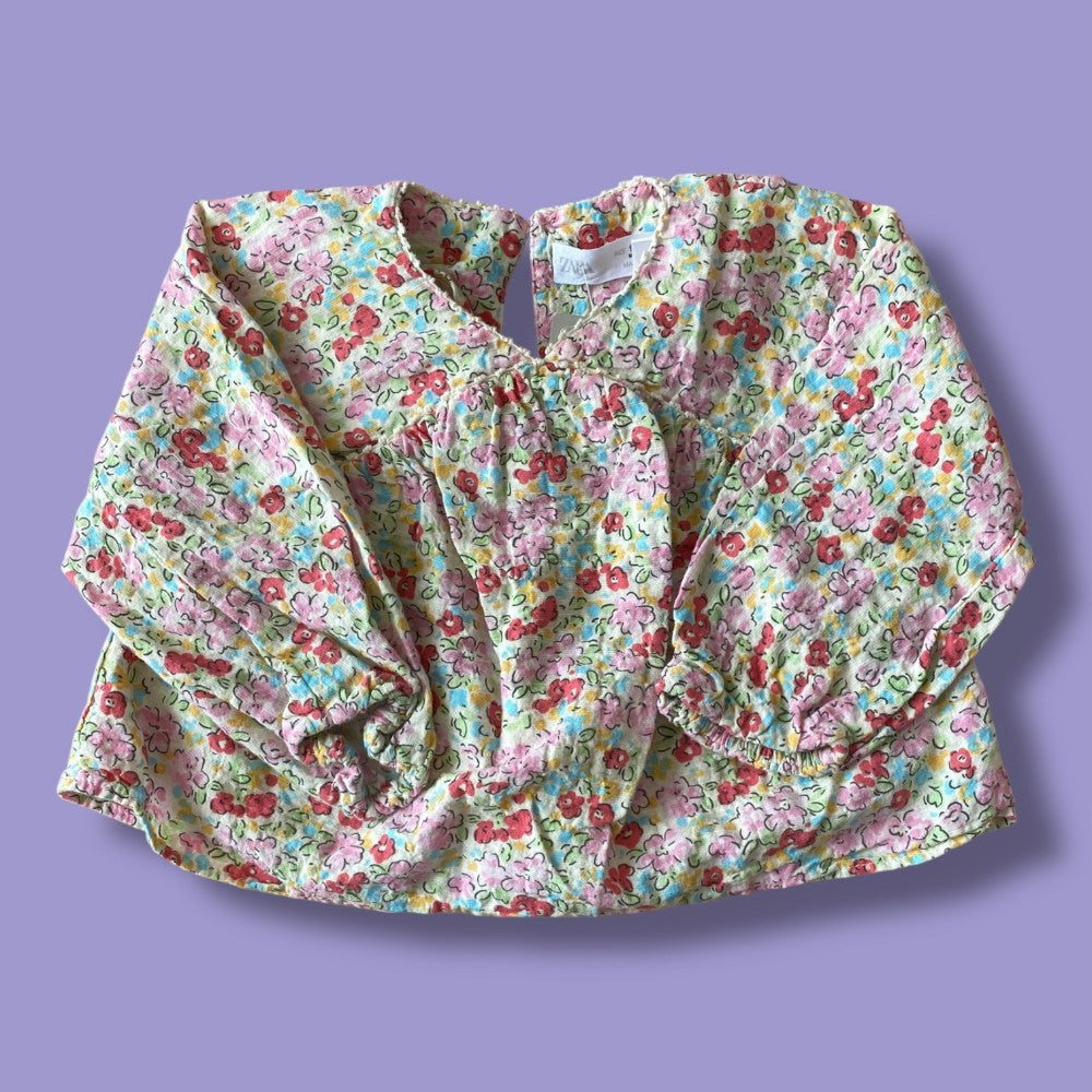 Zara Floral Shirt 9-12m