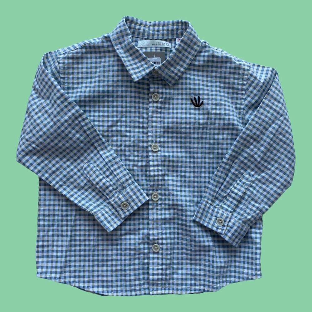 Zara Checkered Button up 3Y