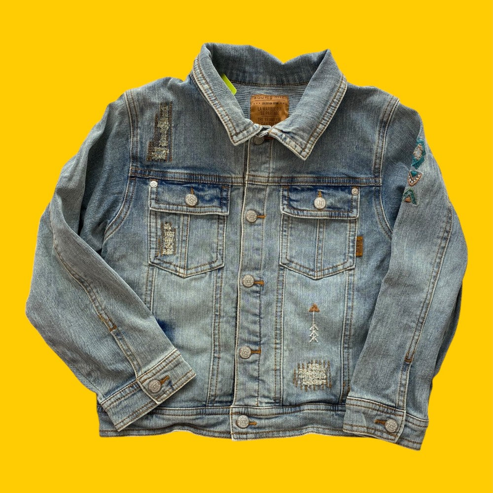 souris mini embroidered jacket 6y