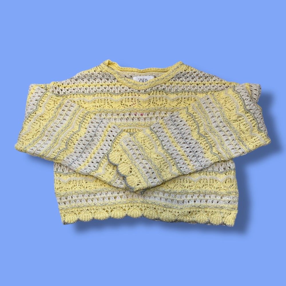 Zara Yellow Knit Sweater 9-10Y