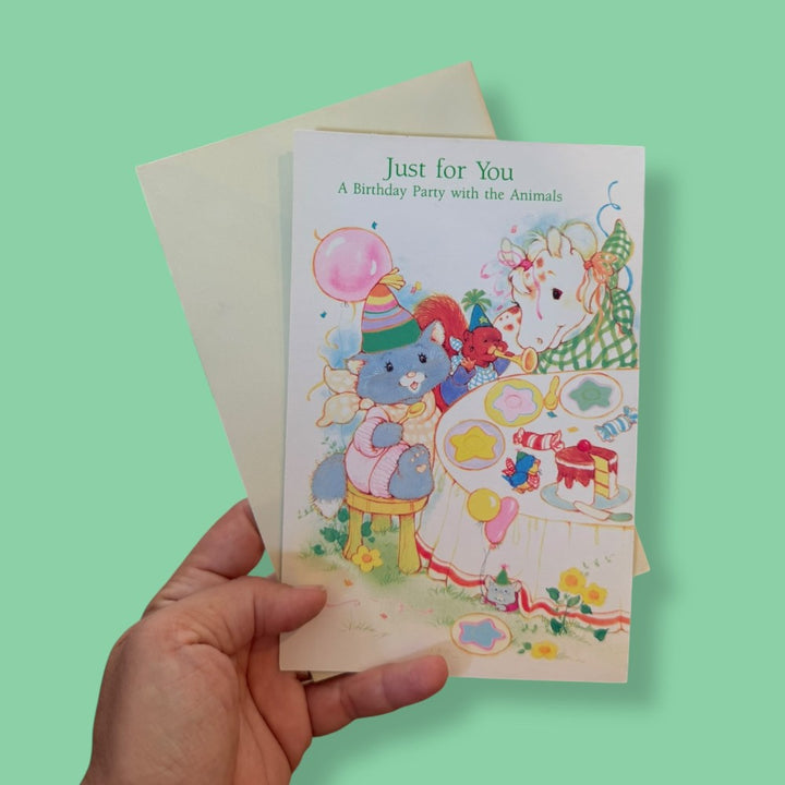 Vintage Card - Party with Animals