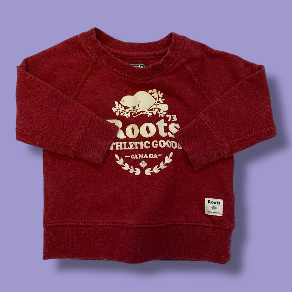 roots red sweater 6-12m