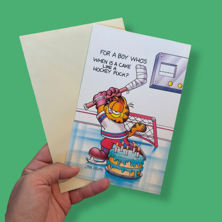 Vintage Card - Garfield Hockey