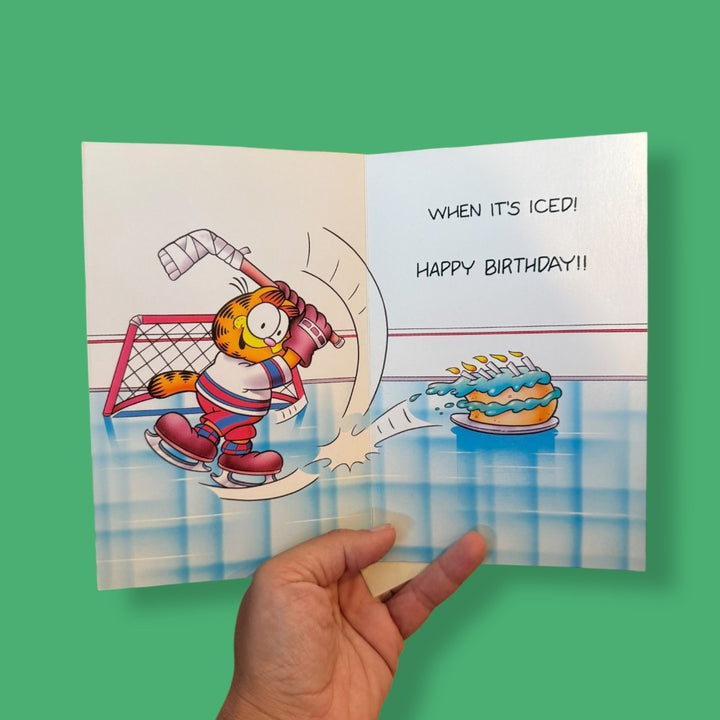 Vintage Card - Garfield Hockey