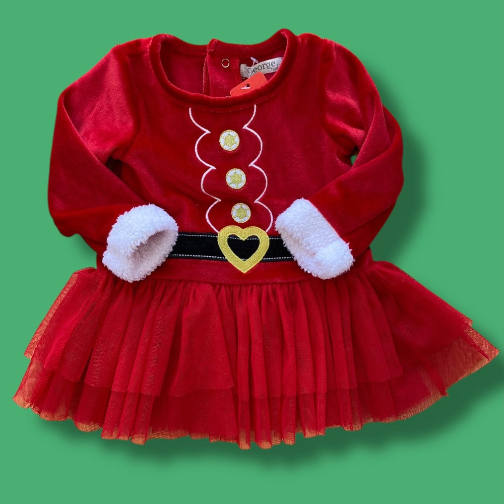George Christmas Dress 6-12m