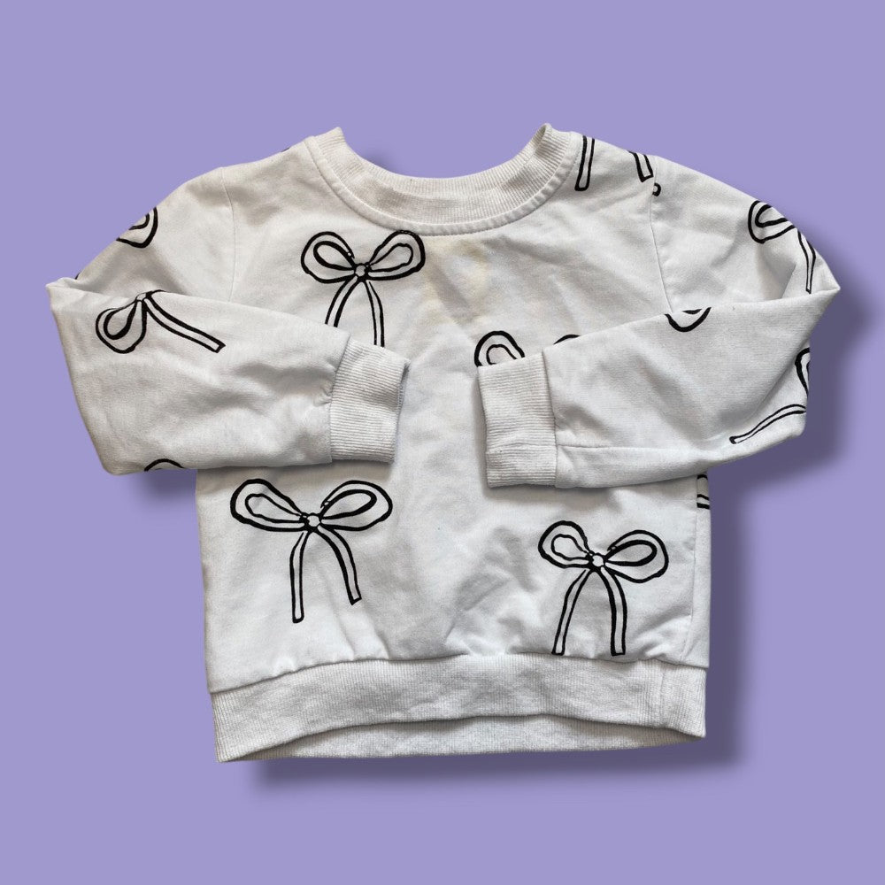as is light marks bow sweatshirt 4y