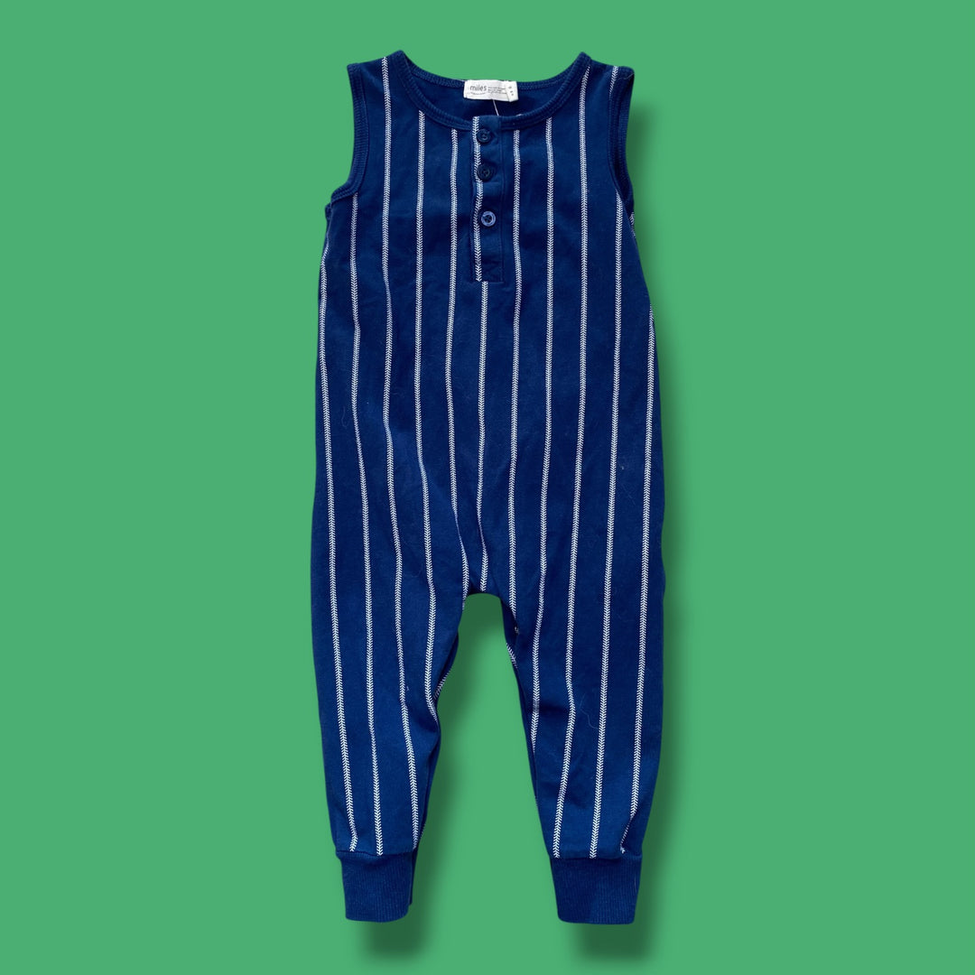 navy Miles The Label sleeveless romper, 12m