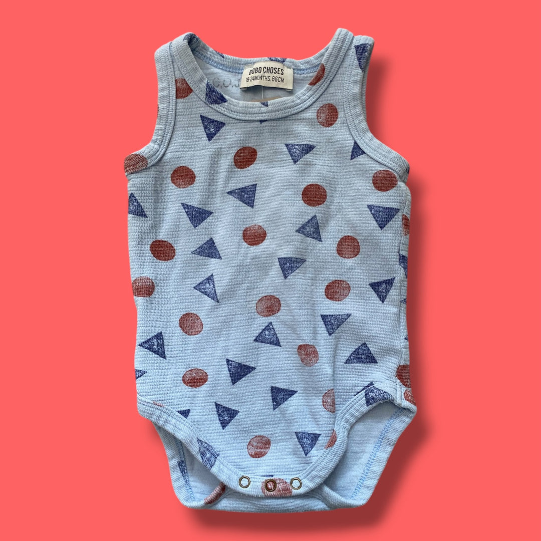 blue Bobo Choses shapes bodysuit, 18-24m