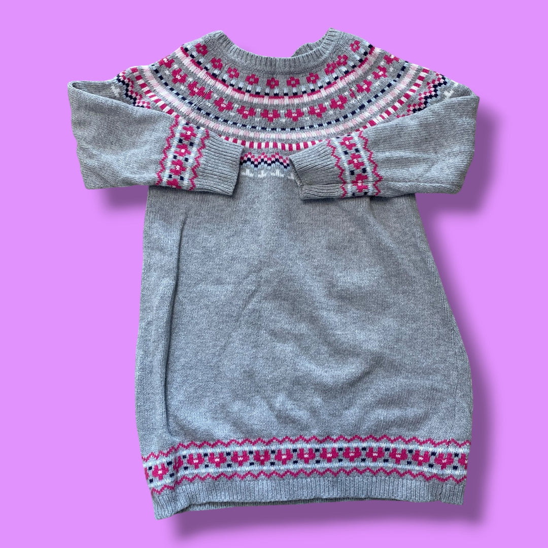 grey Rococo knit sweater dress, 4Y