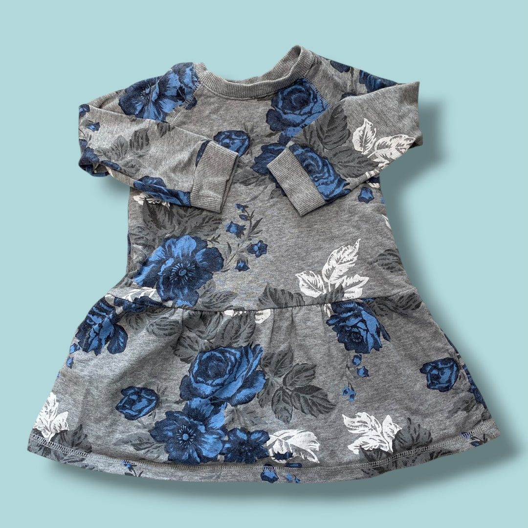 grey Joe Fresh floral sweater dress, 3Y