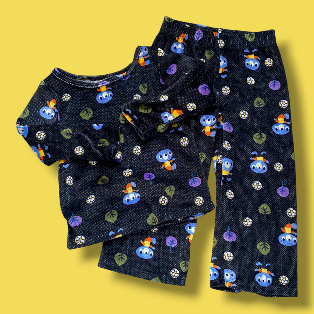 black  super soft pj set, 3Y