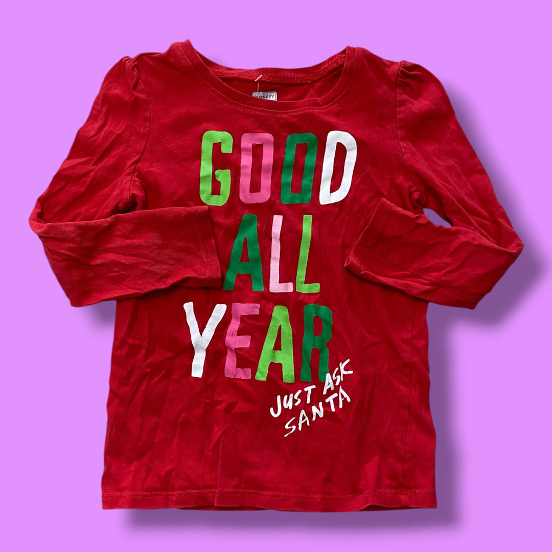 red Old Navy good all year long , 4Y
