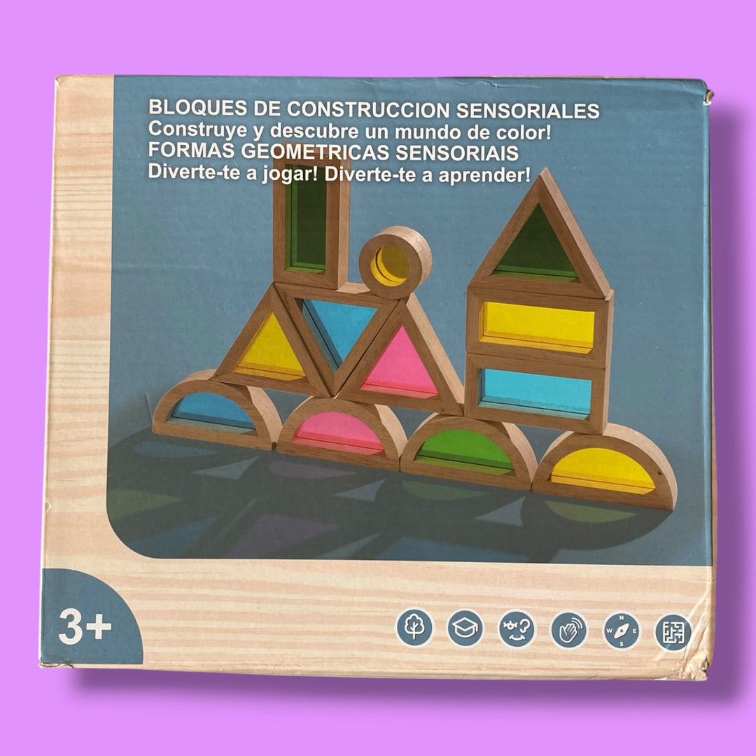 rainbow acrylic stacking shapes
