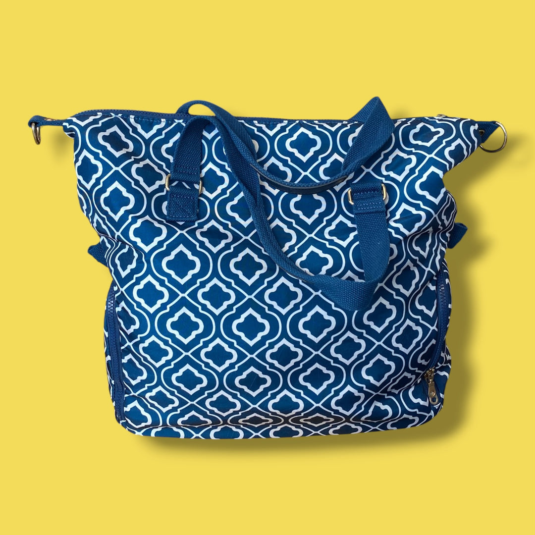 blue sarah wells pumping/diaper bag
