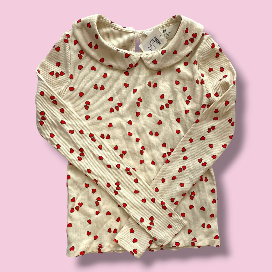 Heart Pattern H&amp;M Long Sleeve, 8-10Y