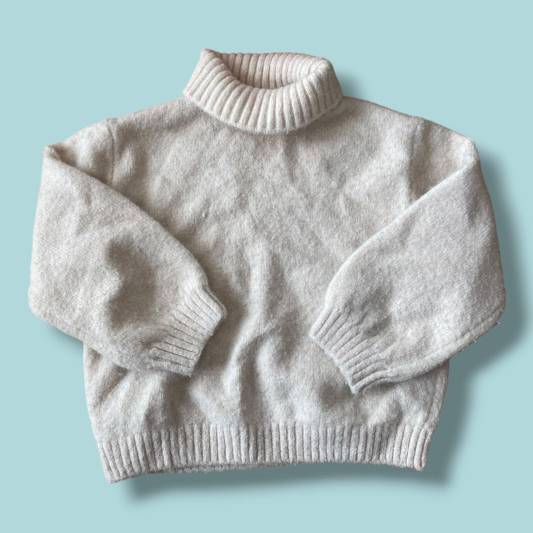pink Zara turtleneck sweater, 4Y