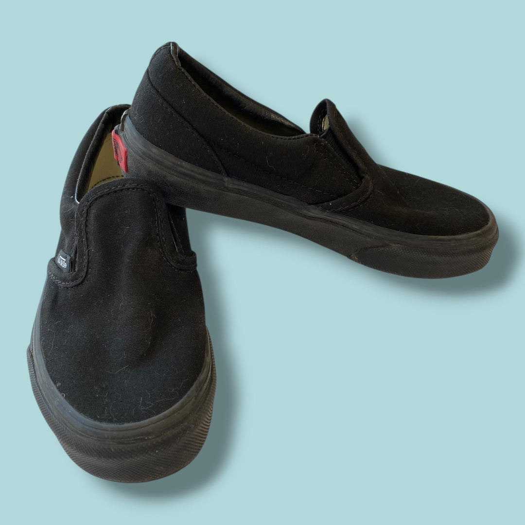 black vans slip ons, 1.0