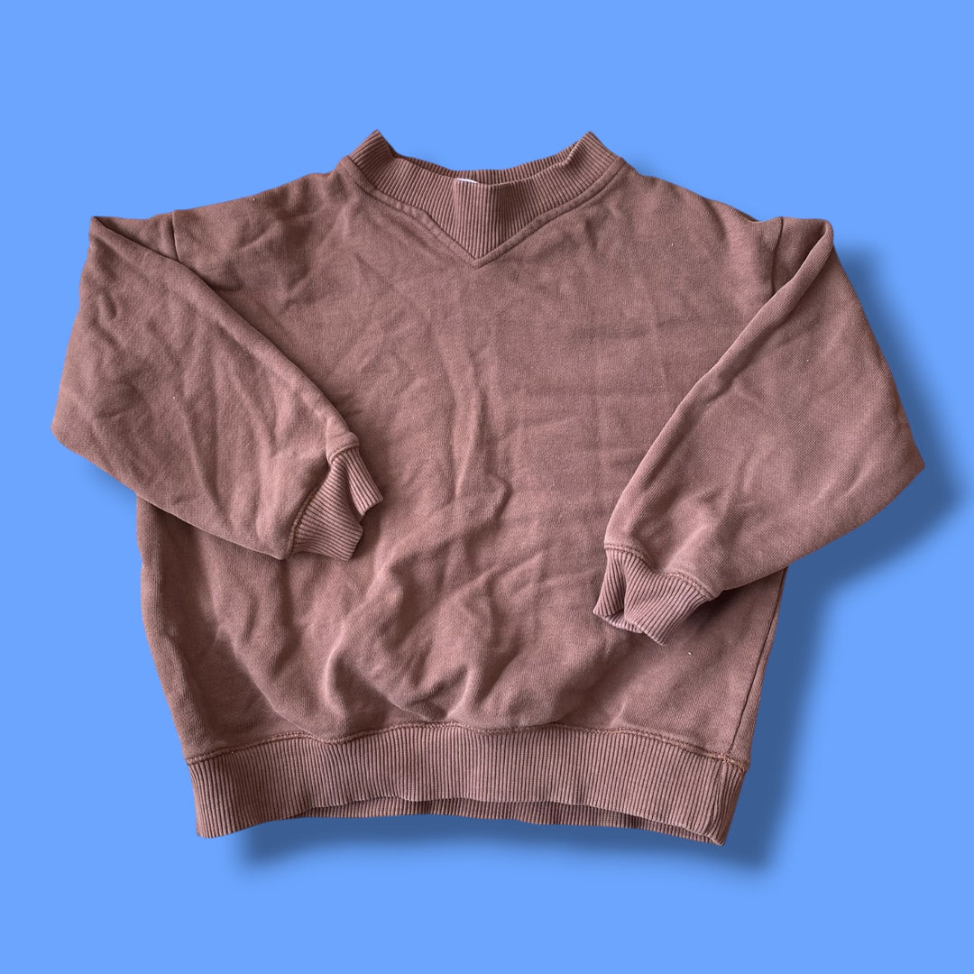 brown Zara crewneck sweater, 4-5Y