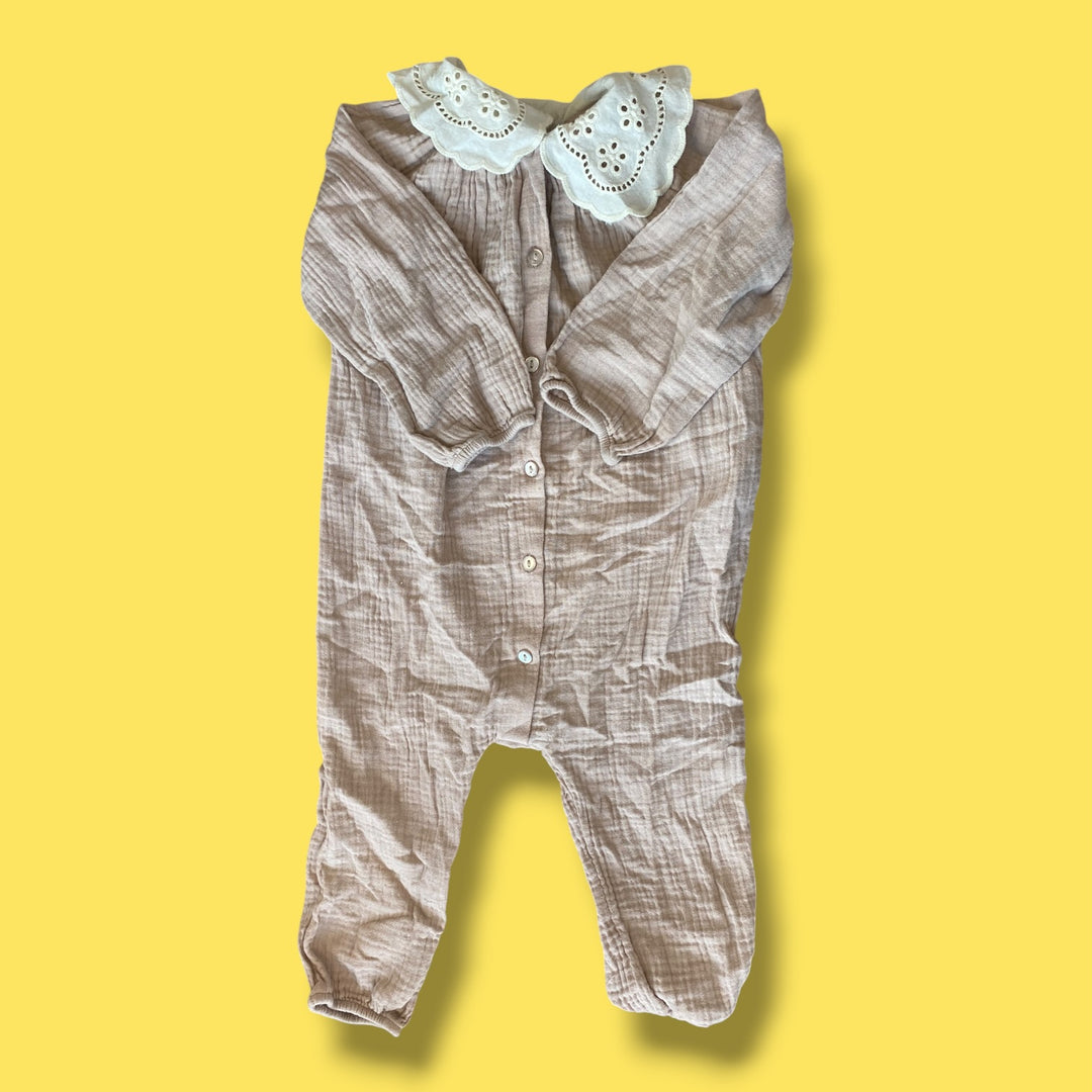 pale pink H&amp;M romper, 18-24m