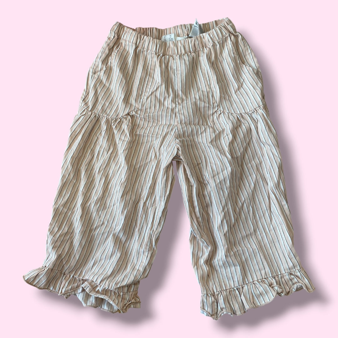 cream H&amp;M striped pants, 18-24m