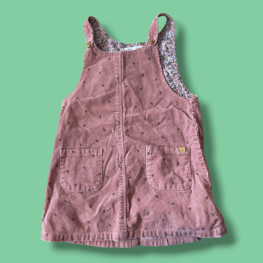 pink Zara ribbed skirtall, 3-4Y