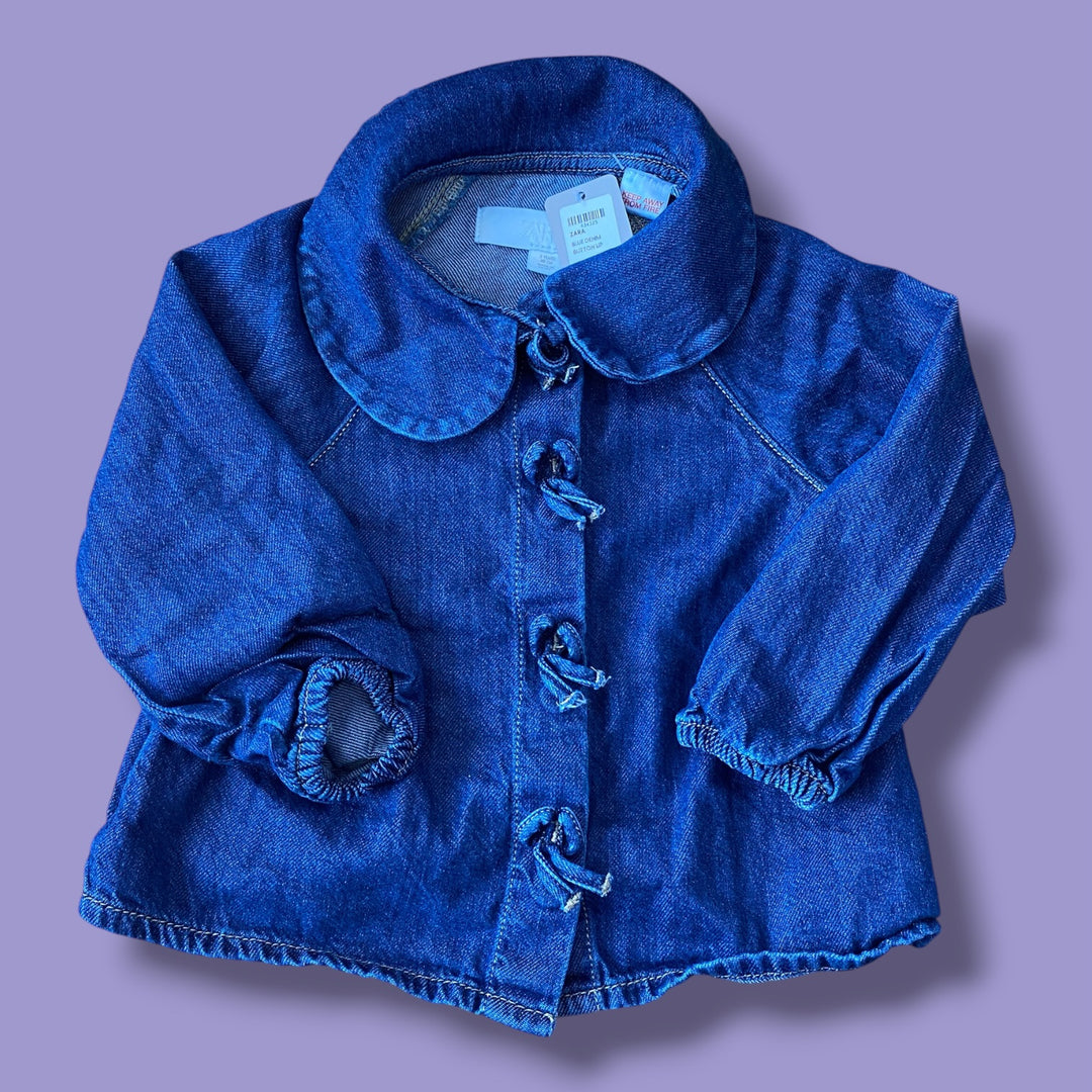 Blue Zara denim button up, 3Y
