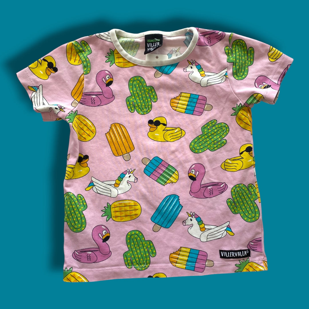 pink viller valler very light mark popsicle tee , 3y