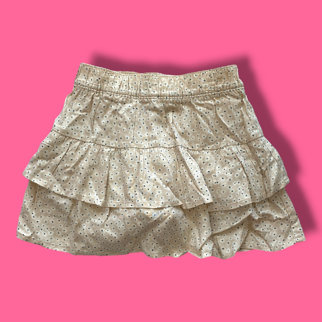 cream carters flower skirt, 3y