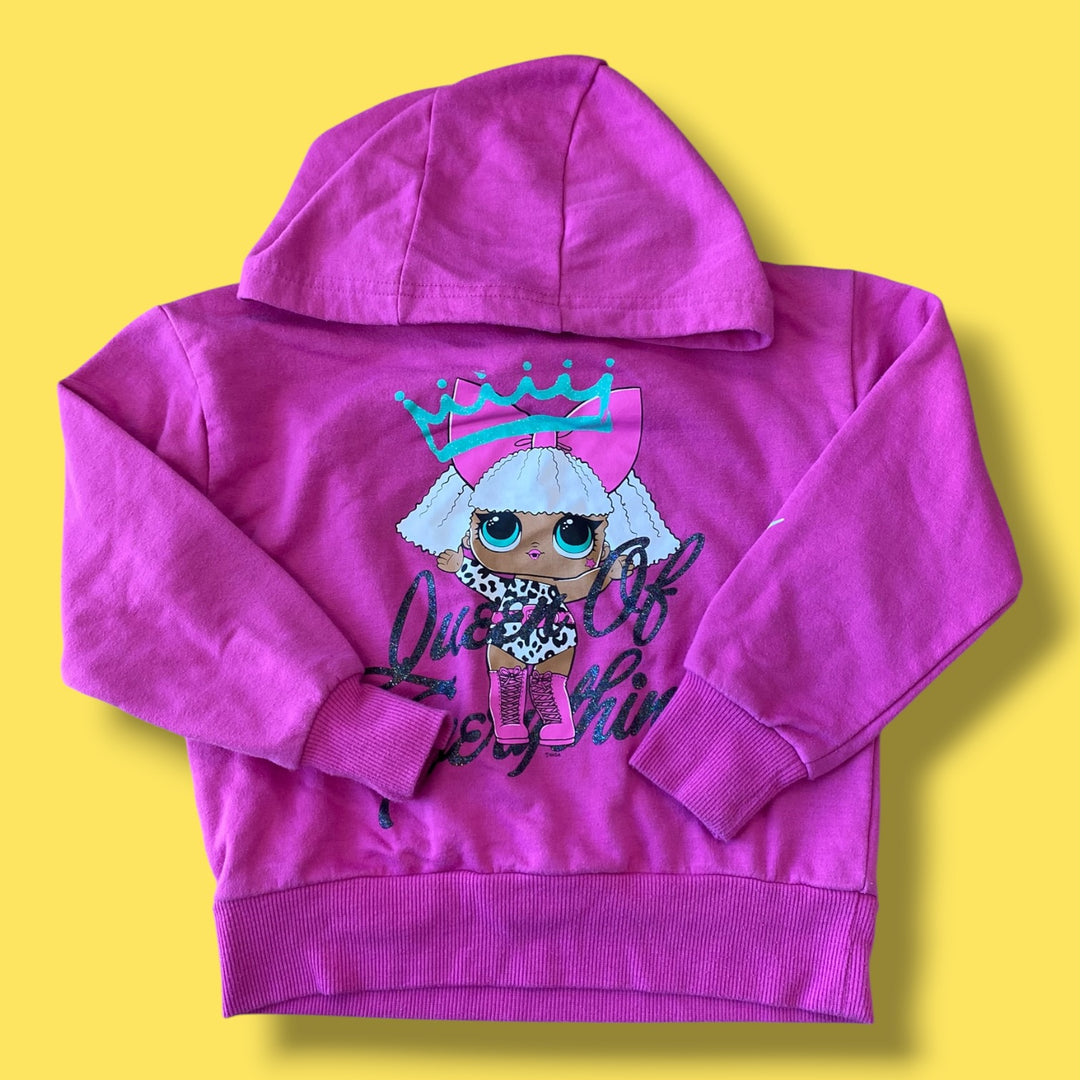 pink LOL hoodie, 6Y