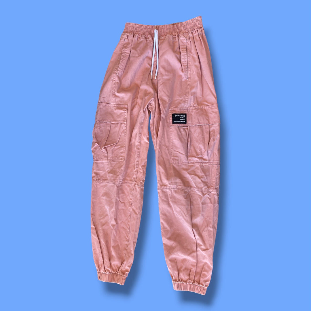 Pink  cargo pants, 6Y