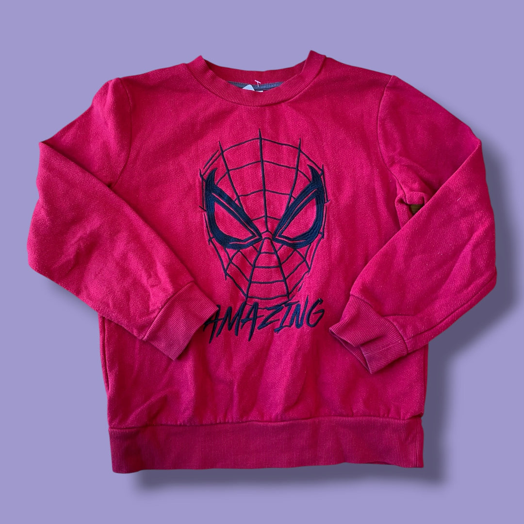 Red Joe Fresh Spiderman crewneck, 7-8Y