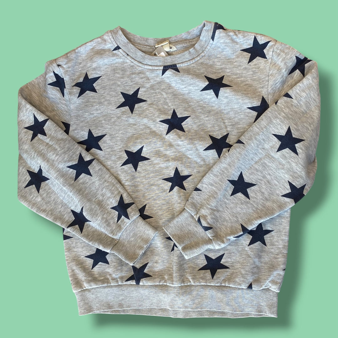 Grey H&amp;M star sweater, 8-10Y