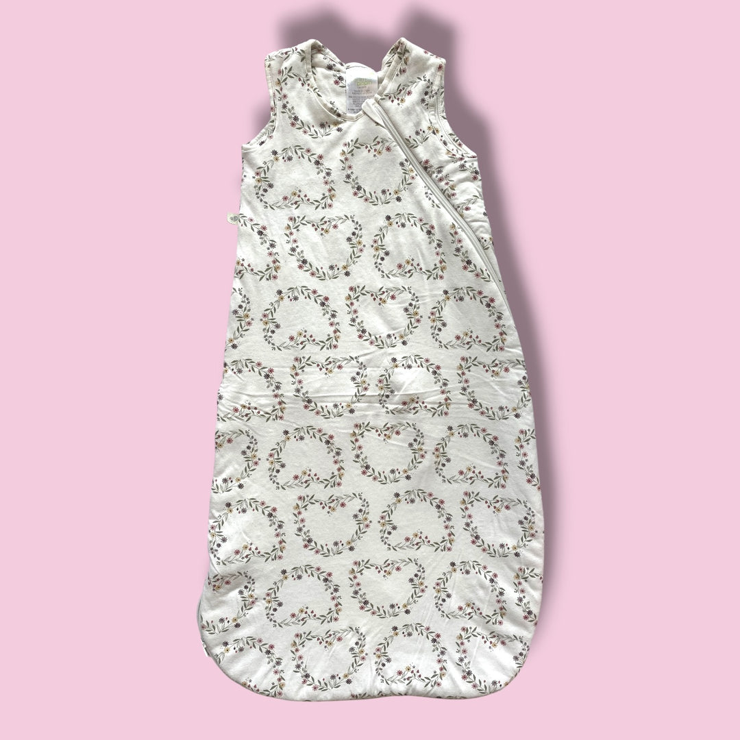 white perlim pinpin floral sleepsack 2.5, 6-18m