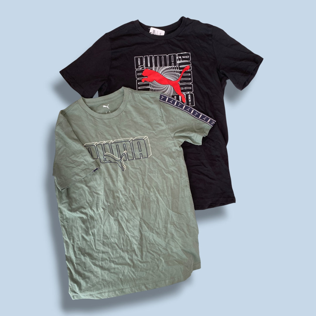 black puma set of 2 tees, 10-12y