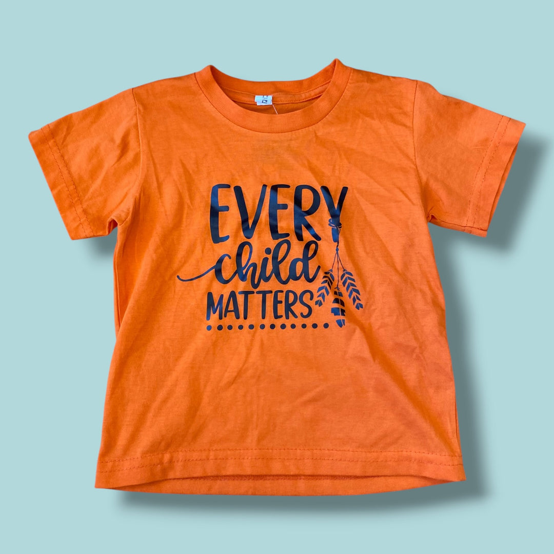 orange Gildan Every Child Matters tee, 4Y