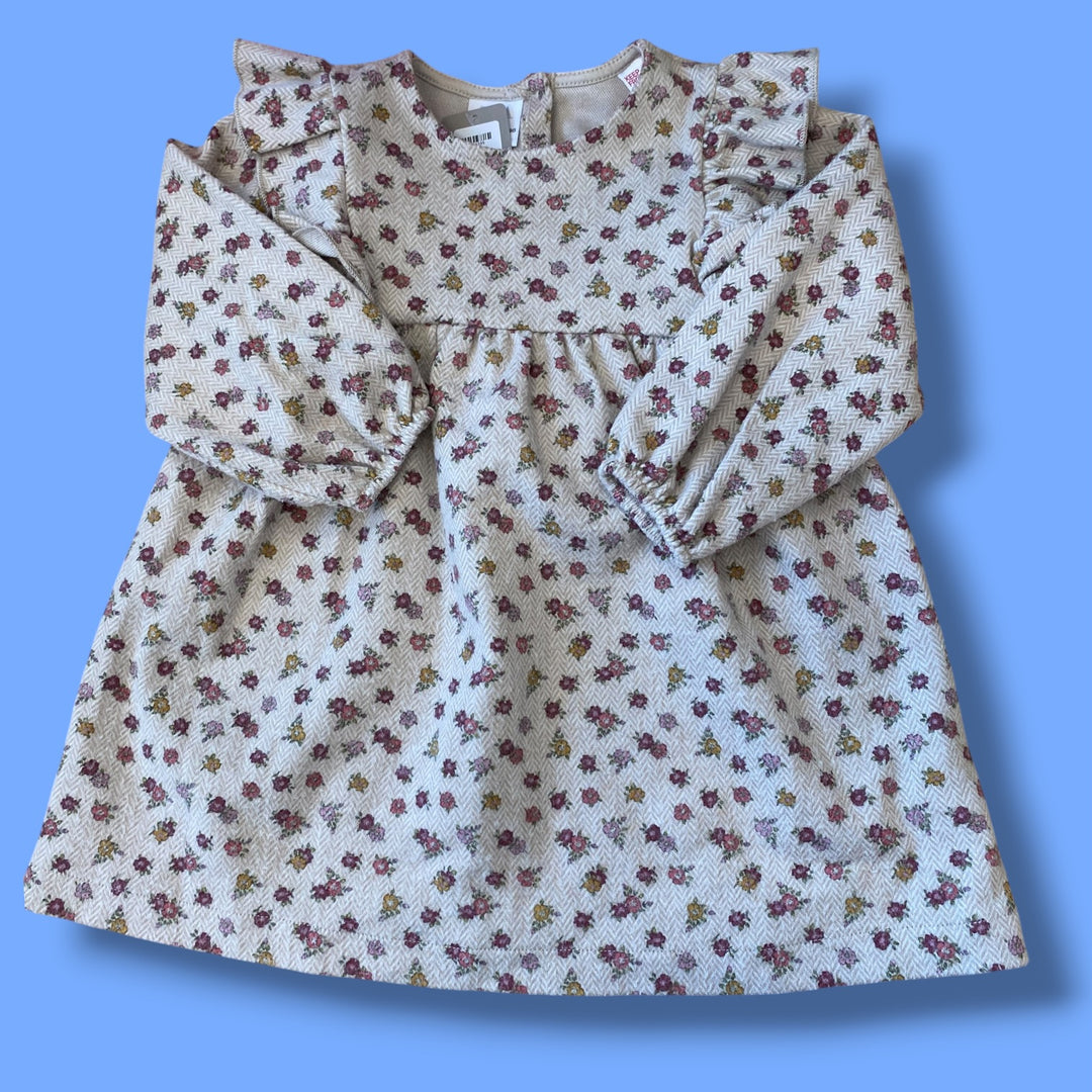 pink Zara floral dress, 2-3Y