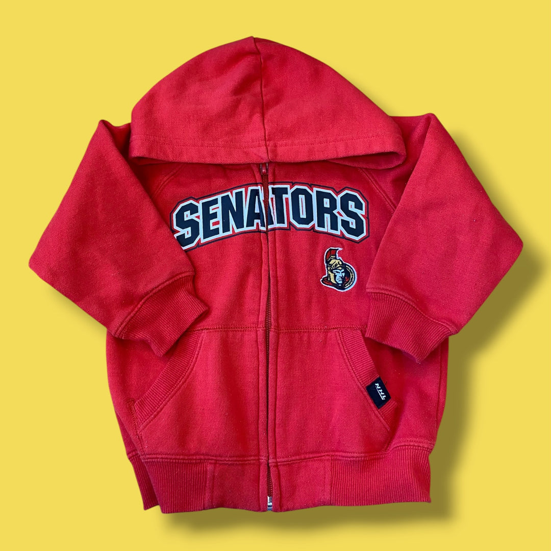 Red Senators Sens zip up, 12-18m