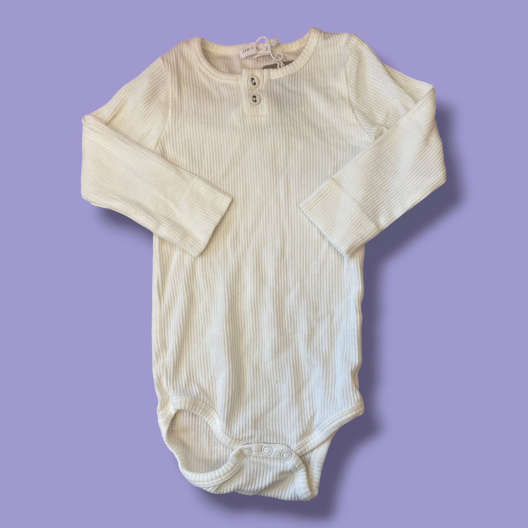 White Jamie Kay ribbed Bodysuit, 2Y
