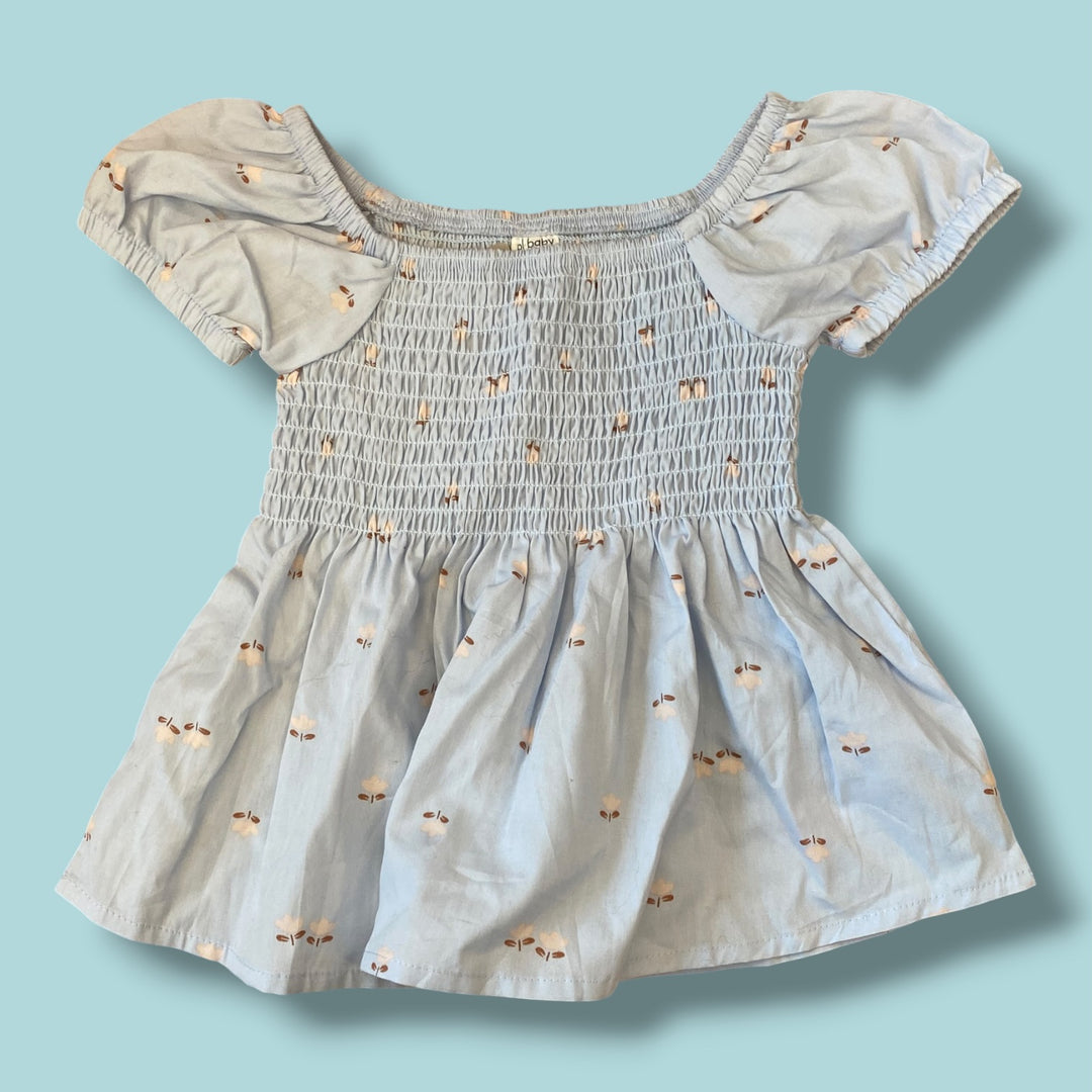 blue PL Baby floral top, 24m