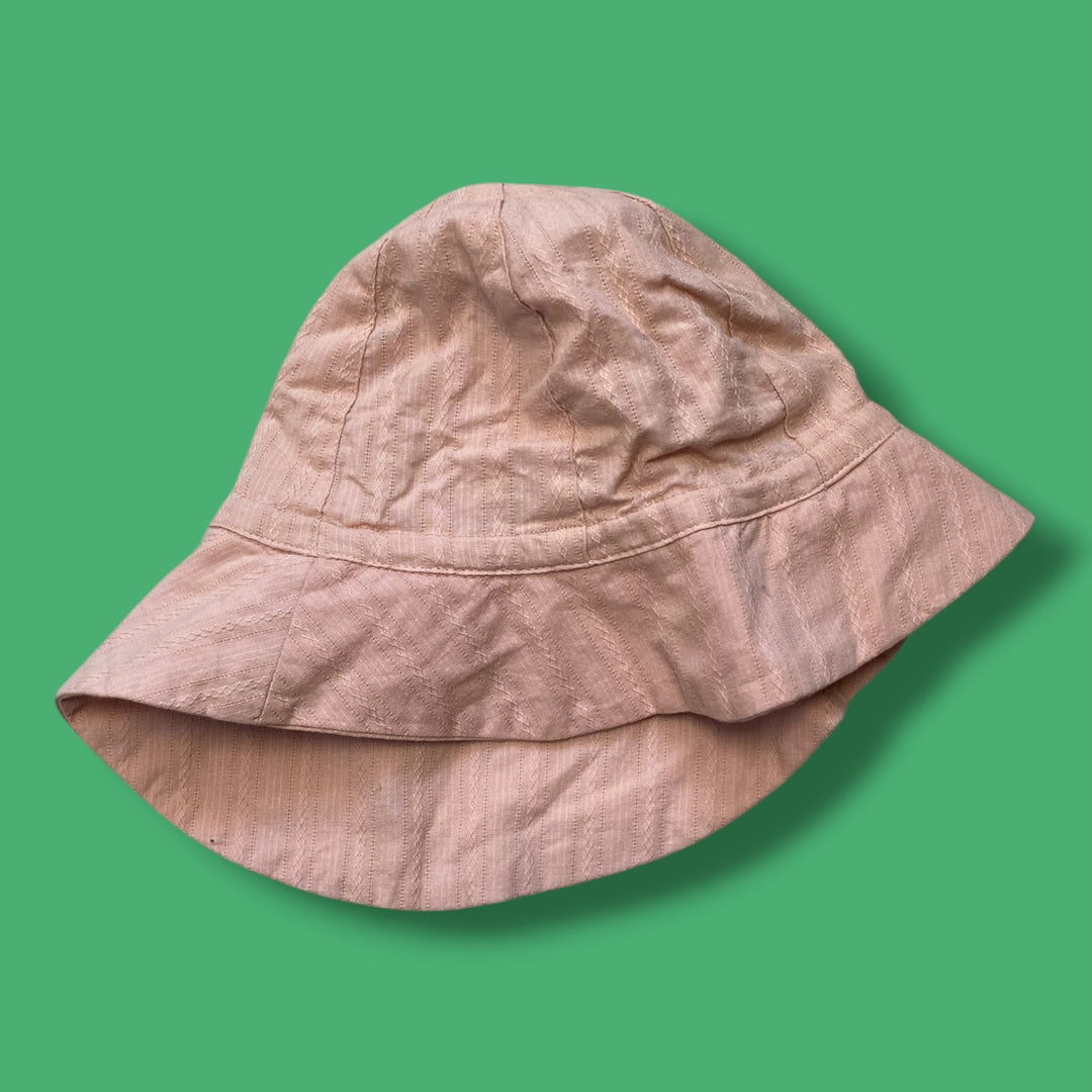 peach wheat sunhat, 3-5y