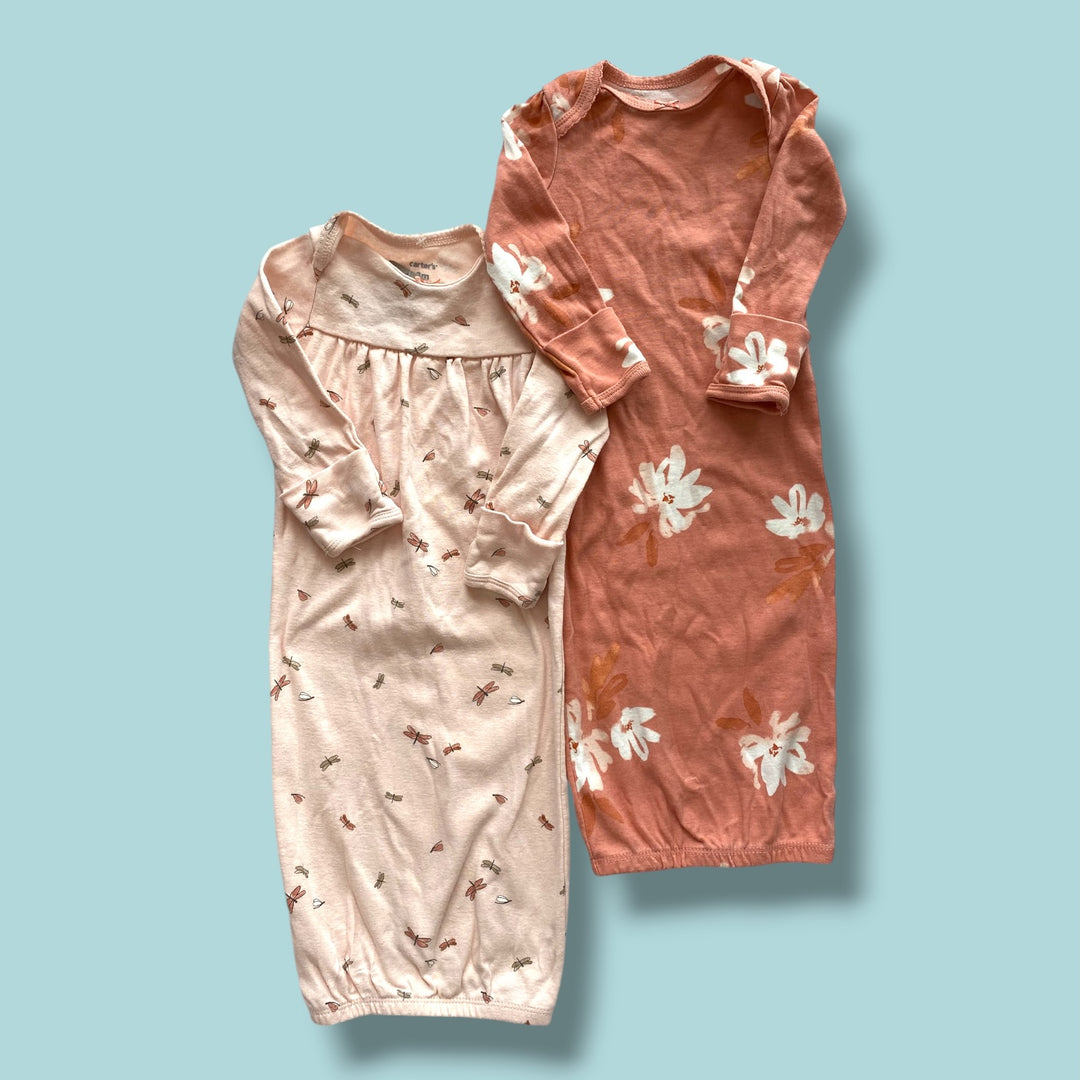 pink Carters set of 2 sleepgowns, 3m