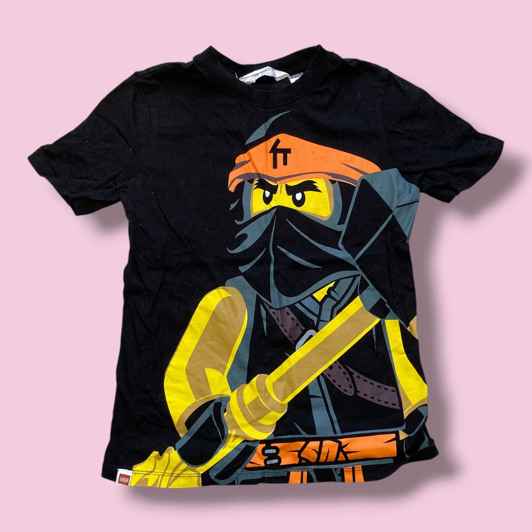 Black H&amp;M lego ninjago tee, 6-8y