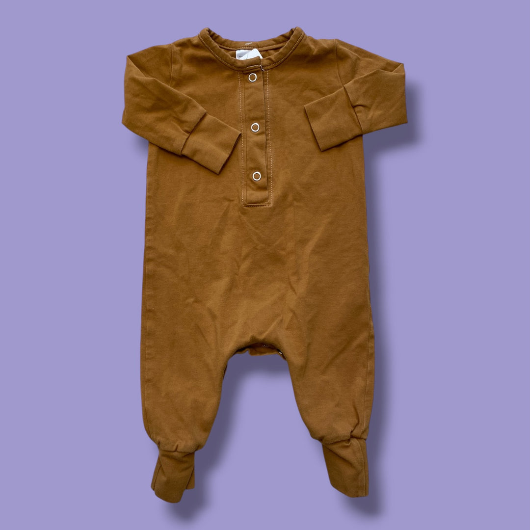 orange handmade Romper, 6-12m