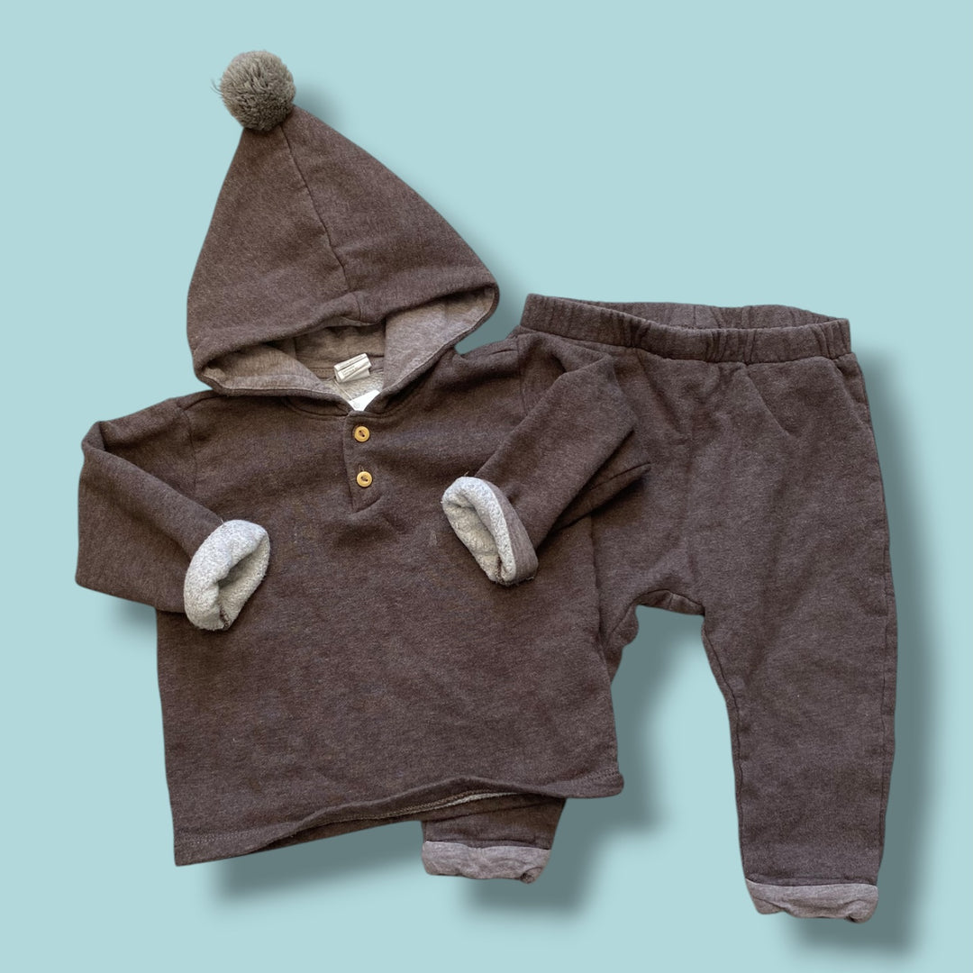 brown H&amp;M set, 9-12m