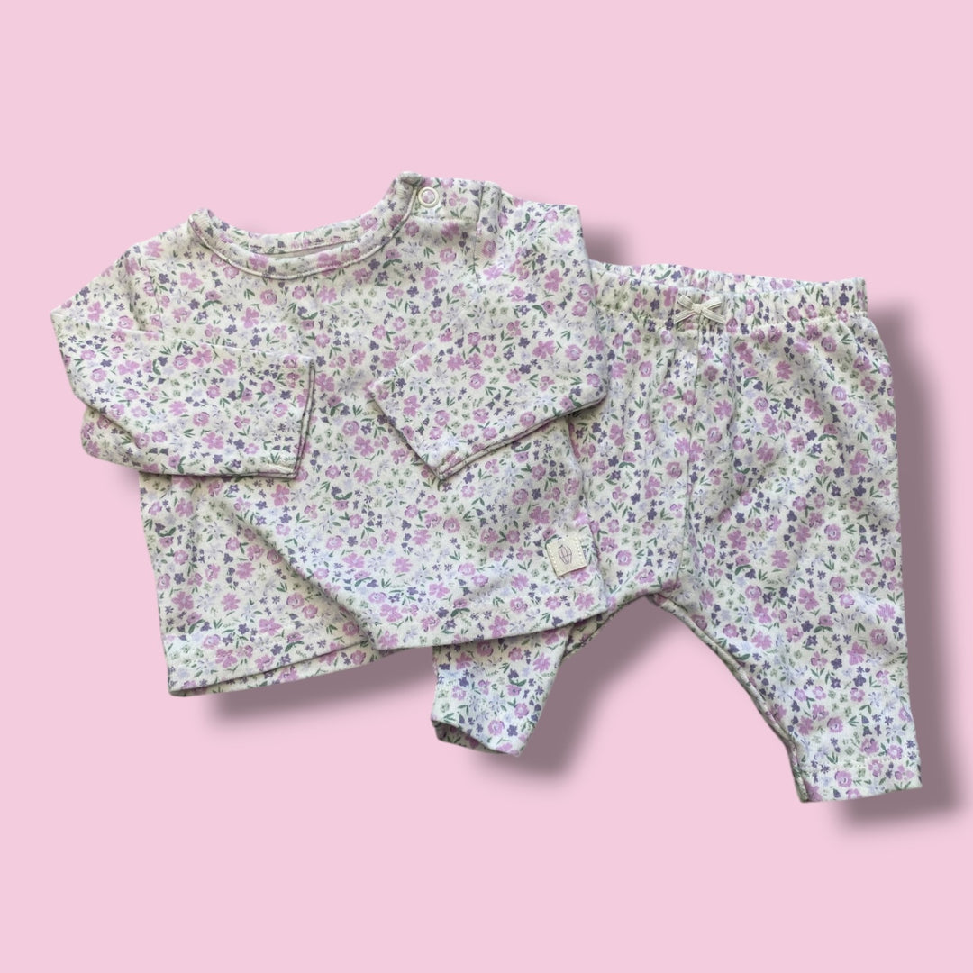 White Carters floral set, Newborn